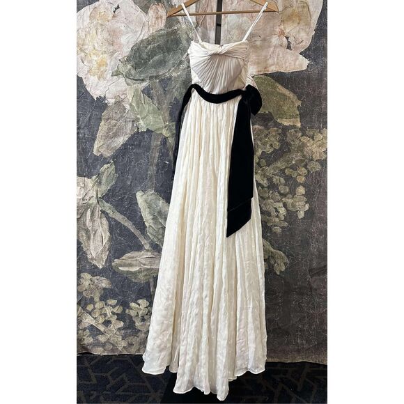 New BHLDN Hitherto Astral Silk Star Embroidered Dress Sz 2- Bridal Gown - Picture 9 of 10